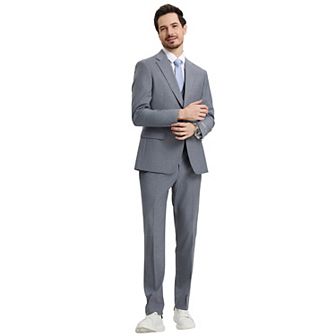 Men's Stacy Adams Hybrid-fit 3 pc Notch Lapel Suit Set, Jacket Vest And Pants