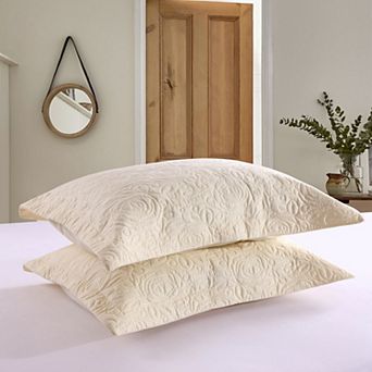 Marcielo 2 pc Embroidered Pillow Shams