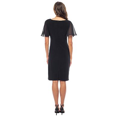 Women's Marina Chiffon Flutter Sleeve Cocktail Dress