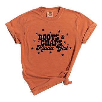 Boots And Chaps Kinda Girl Garment Dyed Tees