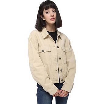 Women's Corduroy Collared Button Down Jacket
