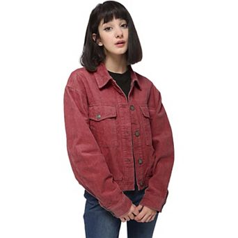 Women's Corduroy Collared Button Down Jacket