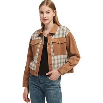 Women's Corduroy Collared Button Down Jacket