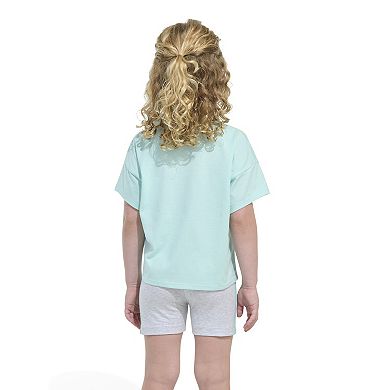 Baby & Toddler Girl adidas Floral Print Graphic Tee & Biker Shorts Set