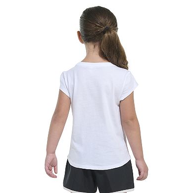Toddler Girl adidas Bubble Letter Logo Cap Sleeve Graphic Tee