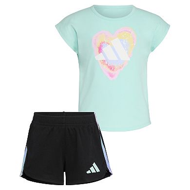 Toddler Girl adidas 2-pc. Short Sleeve Top & Shorts Set