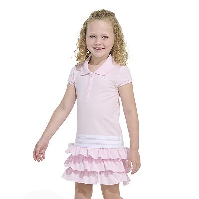 Toddler Girl adidas Ruffle Tiered Polo Shirt Dress