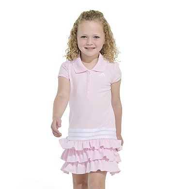 Toddler Girl adidas Ruffle Tiered Polo Shirt Dress