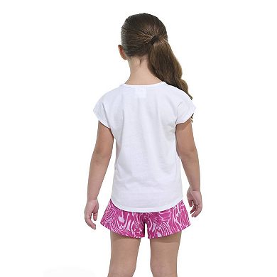Girls 4-6 adidas Tie Dye Heart Tee and All Over Print Shorts Set
