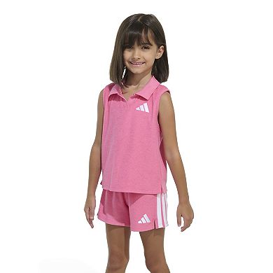 Girls 4-6 adidas Sleeveless Polo and Shorts Set