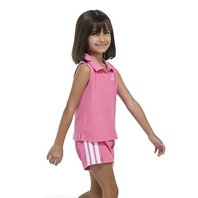 Girls 4-6 adidas Sleeveless Polo and Shorts Set