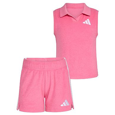 Girls 4-6 adidas Sleeveless Polo and Shorts Set