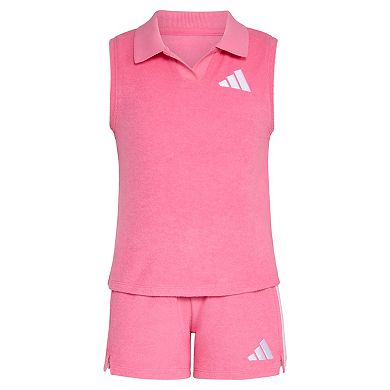 Girls 4-6 adidas Sleeveless Polo and Shorts Set