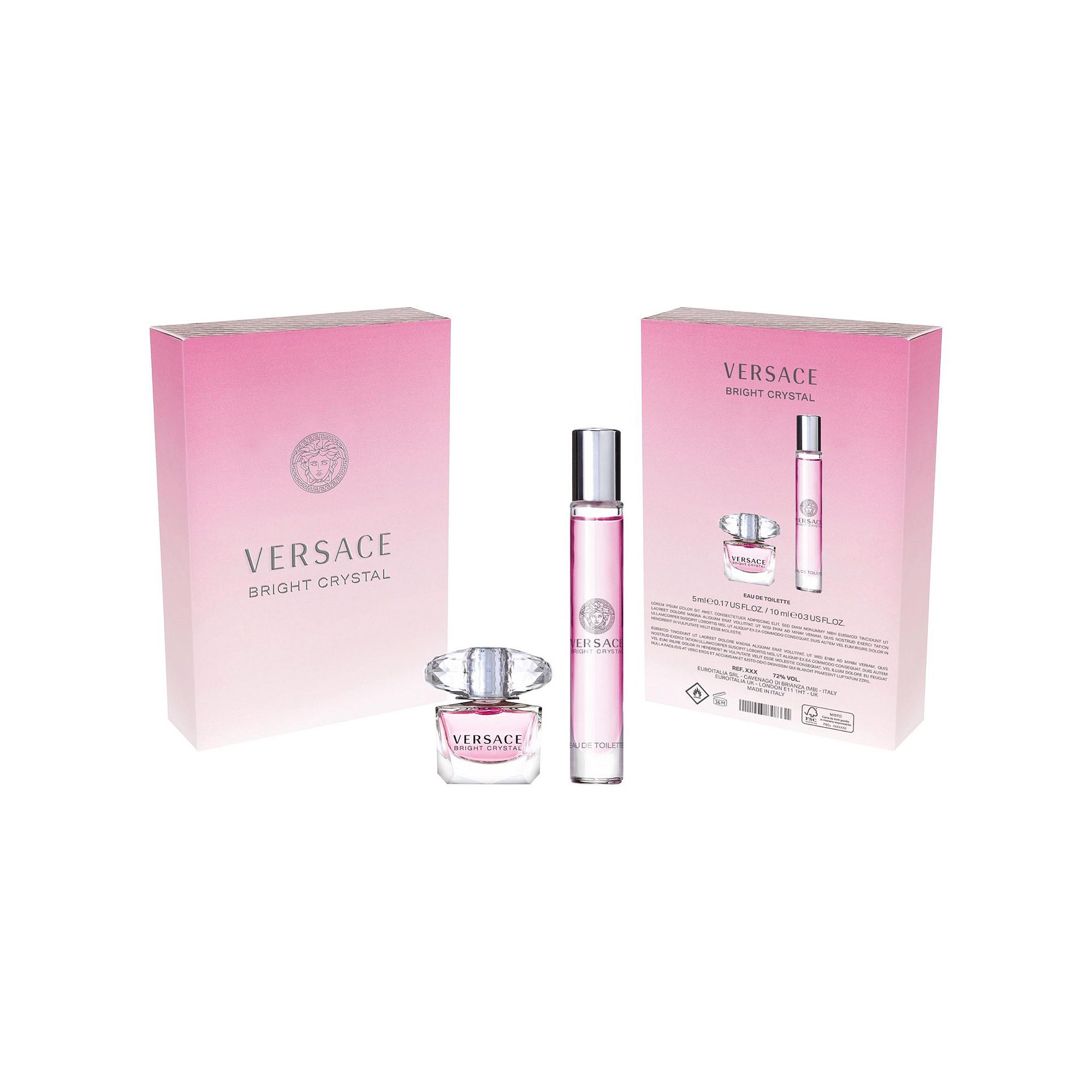 Versace Mini Bright Crystal Eau De Toilette Set, Br Crystal