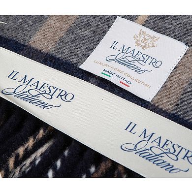Italian Cashmere Wool Zebra Throw Blanket