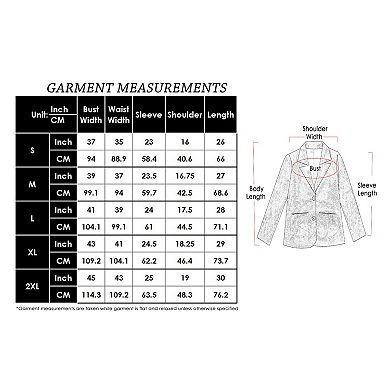 Women's Long Sleeve Sequin Blazer Jackets Casual Sparkly Coat