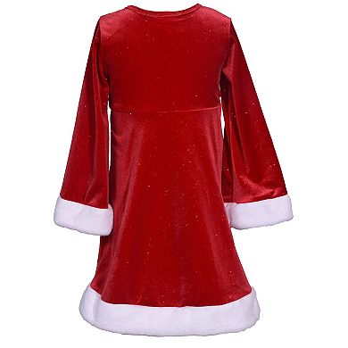 Toddler Girl Bonnie Jean Smocked Santa Dress