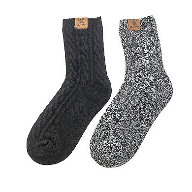 Women's Bearpaw 2-pk. Cable Textured Anklet Socks