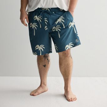 Big & Tall Trinity Coast Palm Tree Silhouettes Swim Trunks