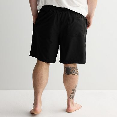 Big & Tall Trinity Coast Solid Black Swim Trunks