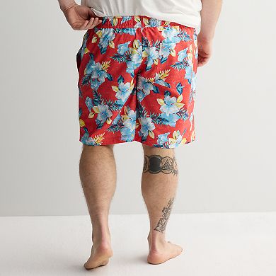 Big & Tall Trinity Coast 9-in. UPF 50 Hawaiian Floral Swim Trunks