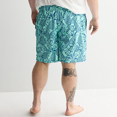 Big & Tall Trinity Coast 9-in. UPF 50 Pineapple Swim Trunks