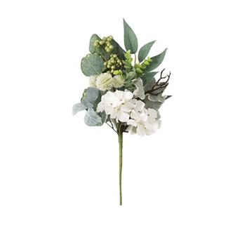 Sullivan's Hydrangea And Foliage Pick Artificial Flower Decor
