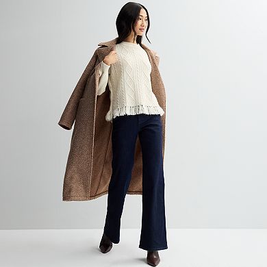 Women's Farmers Market Cable Fringe Hem Sweater