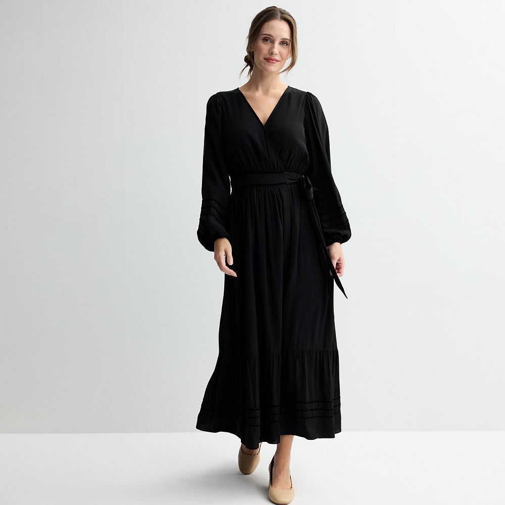 Women's Farmers Market Velvet Trimmed Maxi Dress