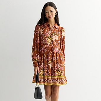 Women's Farmers Market Collar Flowy Mini Dress