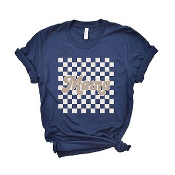 Retro Checkered Mama Short Sleeve Graphic Tee
