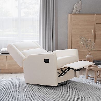 Merrick Lane Manual Rocking Recliner Chair With 360° Swivel And Gliding Motion