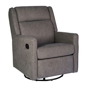 Merrick Lane Manual Rocking Recliner Chair With 360° Swivel And Gliding Motion