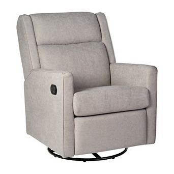 Merrick Lane Manual Rocking Recliner Chair With 360° Swivel And Gliding Motion