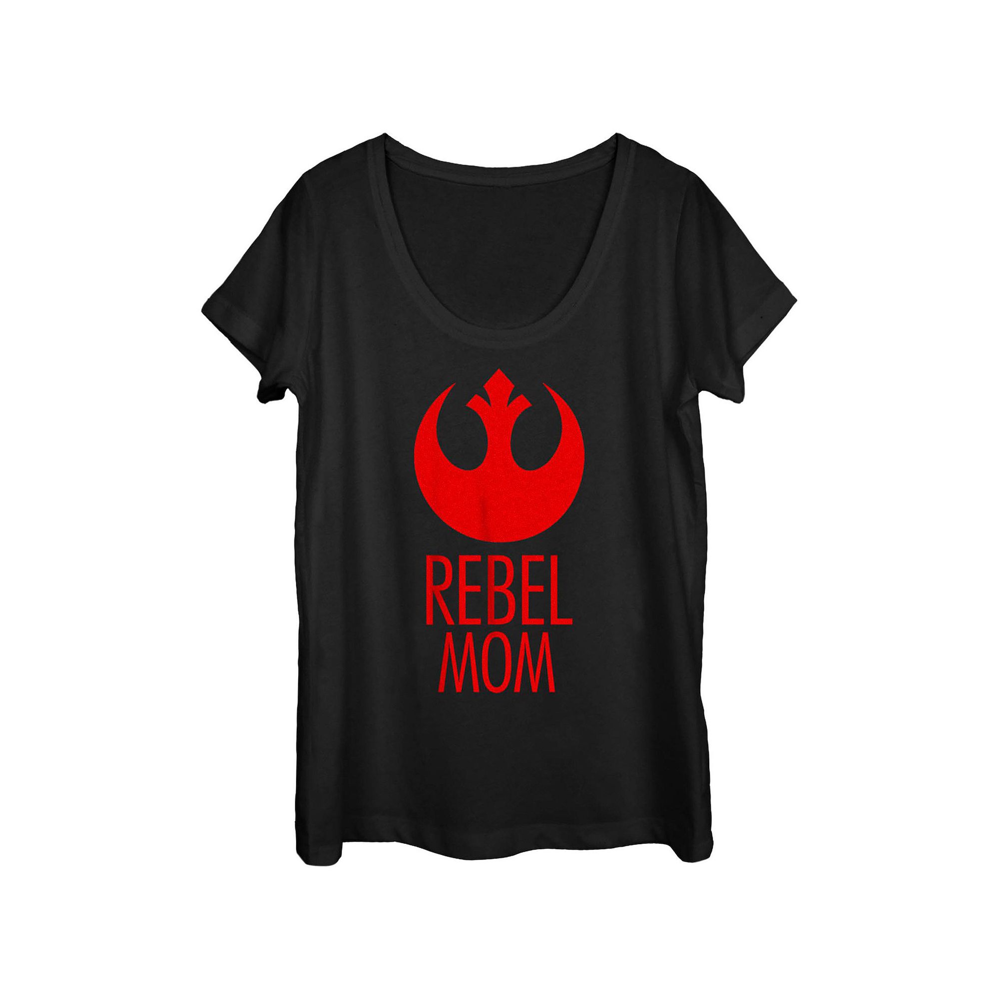 Womens Star Wars Rebel Mom Graphic Tee, Size: Small, Black