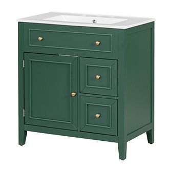 Merax Bathroom Vanity Cabinet With Sink Top