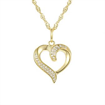 Junior Jewels 14k Gold Over Silver Heart Pendant Necklace