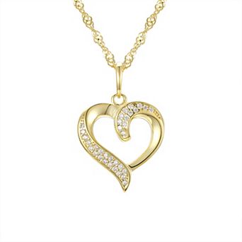Junior Jewels 14k Gold Over Silver Heart Pendant Necklace