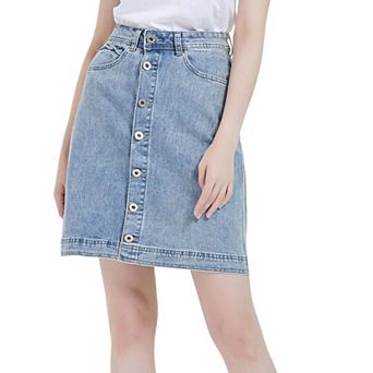 Women's Button Up A-line Vintage Skirt