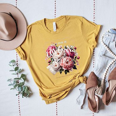 All's Fair Love And Poetry Short Sleeve Graphic Tee