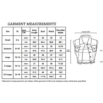 Women's Cotton Denim Cropped Vest