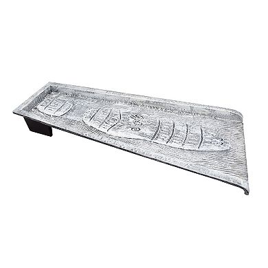 White Alligator Crocodile Cast Aluminum Downspout Gutter 24 In. Splash Block