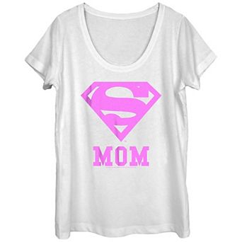 Women's Superman Logo Mom Graphic Tee