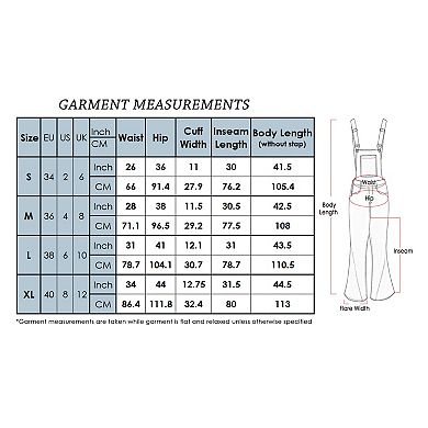 Women's Flare Overalls Retro Bell Bottom Jeans Denim Overalls