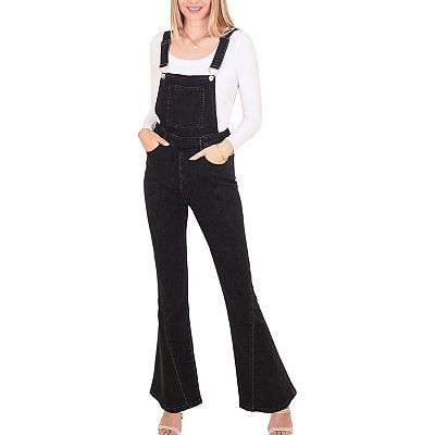 Women's Flare Overalls Retro Bell Bottom Jeans Denim Overalls