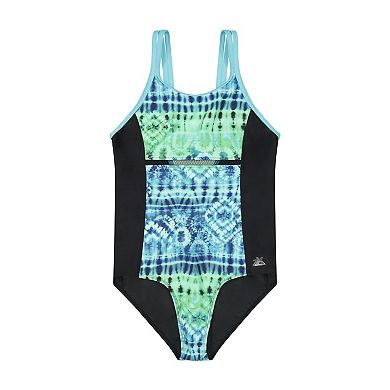 Girls 4-16 ZeroXposur Molecule Double Strap 1-Piece with Shorts 2-Piece Swim Set