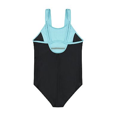 Girls 4-16 ZeroXposur Molecule Double Strap 1-Piece with Shorts 2-Piece Swim Set