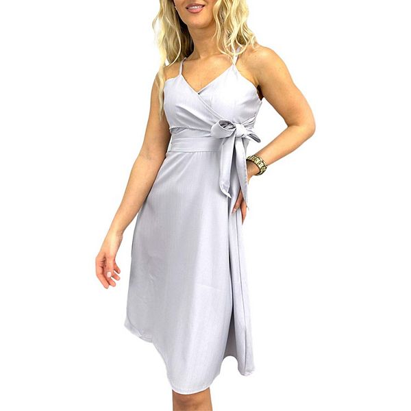 Spaghetti-Strap Homecoming Dress - Anna-Kaci, XL 16-18 / Grey