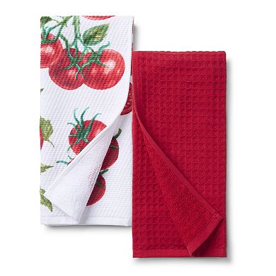 Caro Home Cherry Tomatoes Kitchen Towel 2-pk.