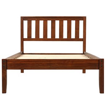 Merax Wood Platform Bed With Headboard